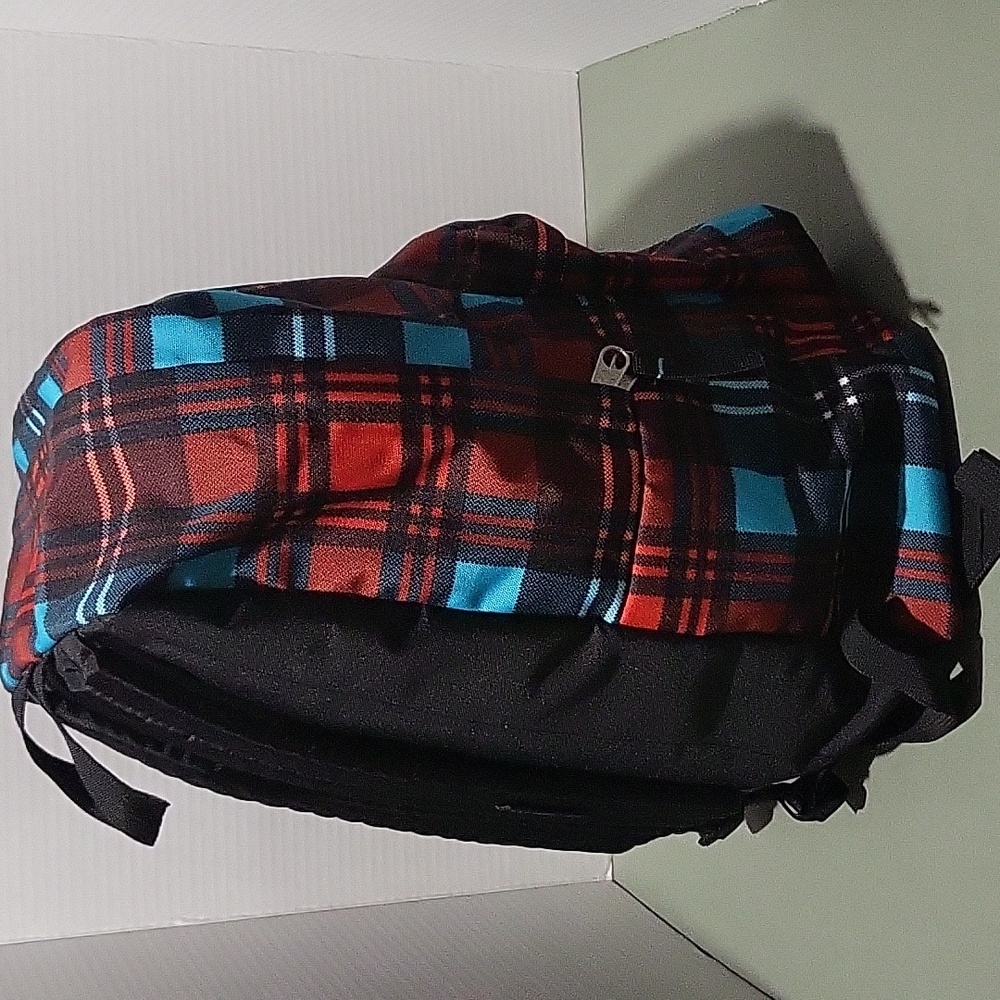 EUC  JanSport Superbreak® High Risk Red Preston Plaid Backpack - Picture 8 of 11